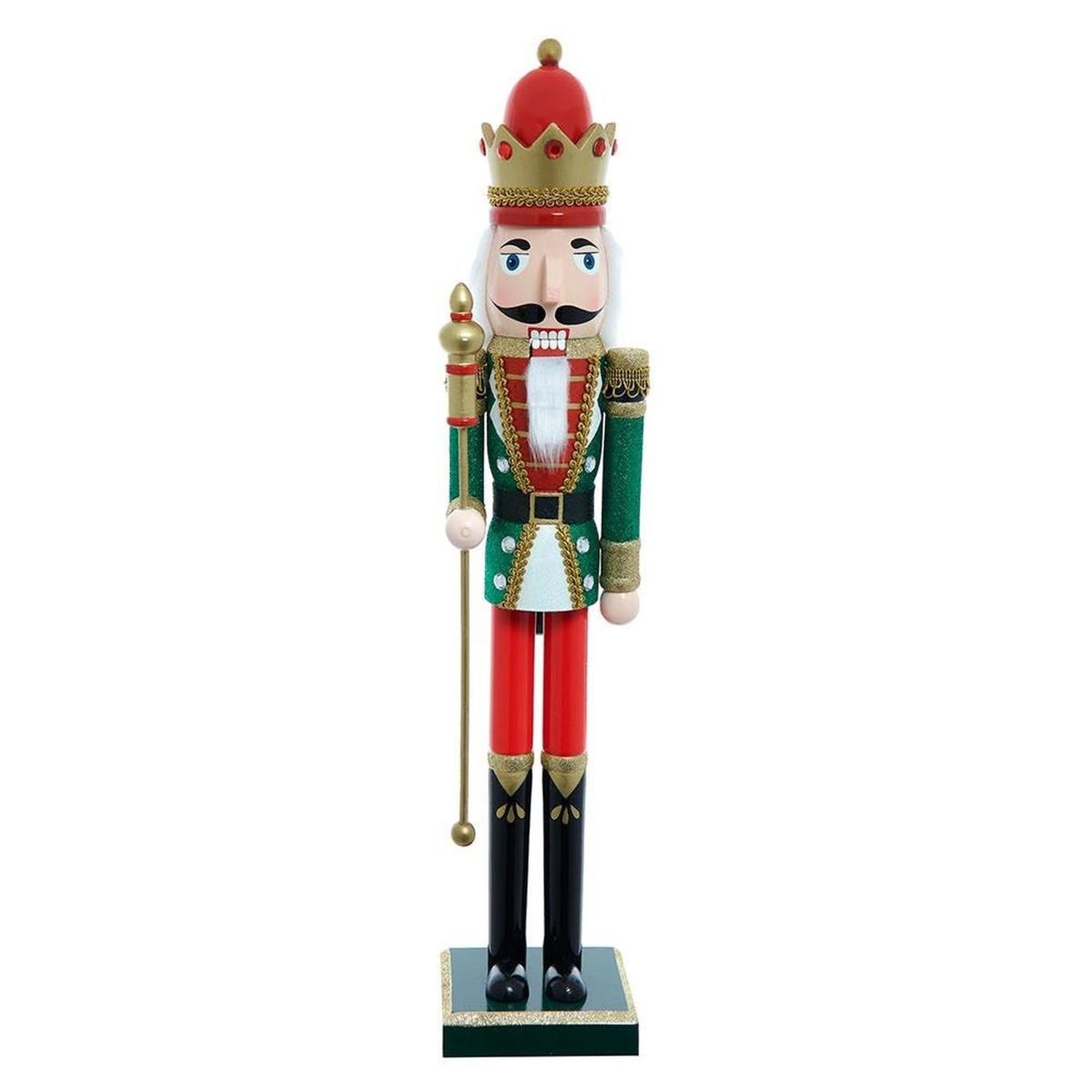 Kurt Adler stately 22-Inch Red and Green King Nutcracker