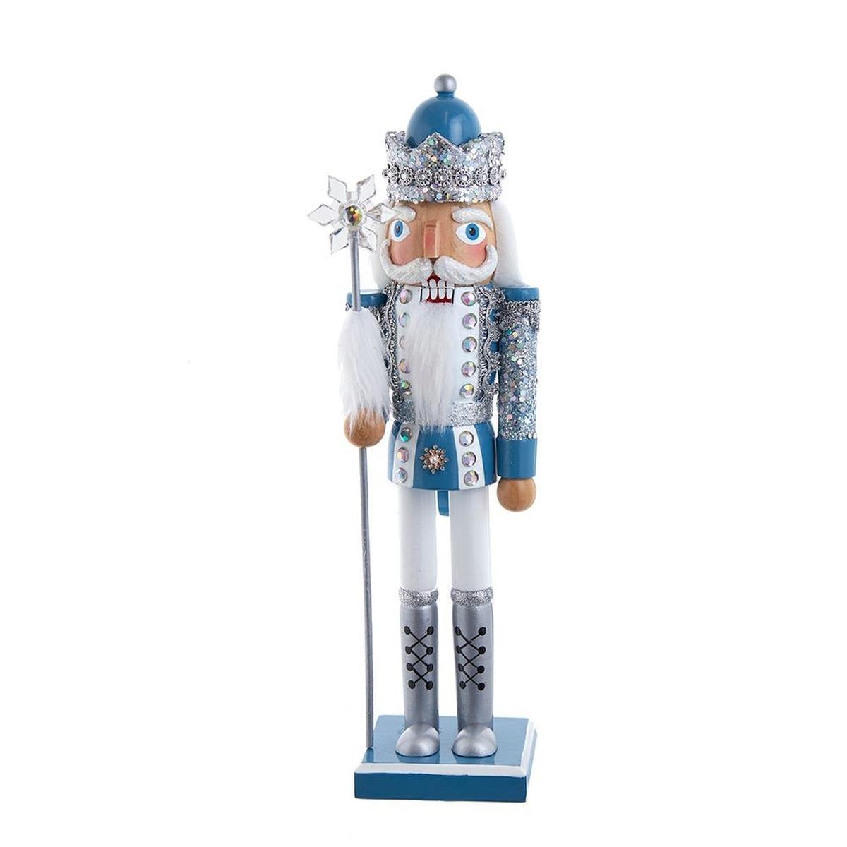 Shop For Kurt Adler Wooden 15 - Inch Blue and Platinum Nutcracker