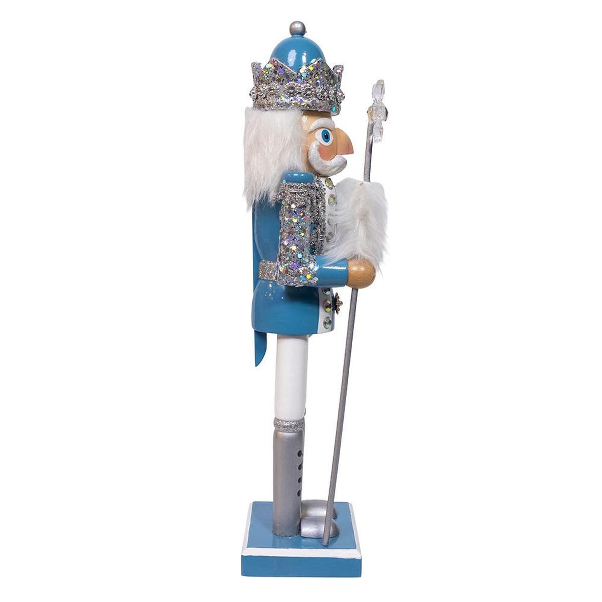 Shop For Kurt Adler Wooden 15 - Inch Blue and Platinum Nutcracker