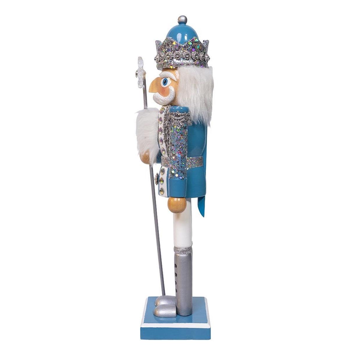 Shop For Kurt Adler Wooden 15 - Inch Blue and Platinum Nutcracker