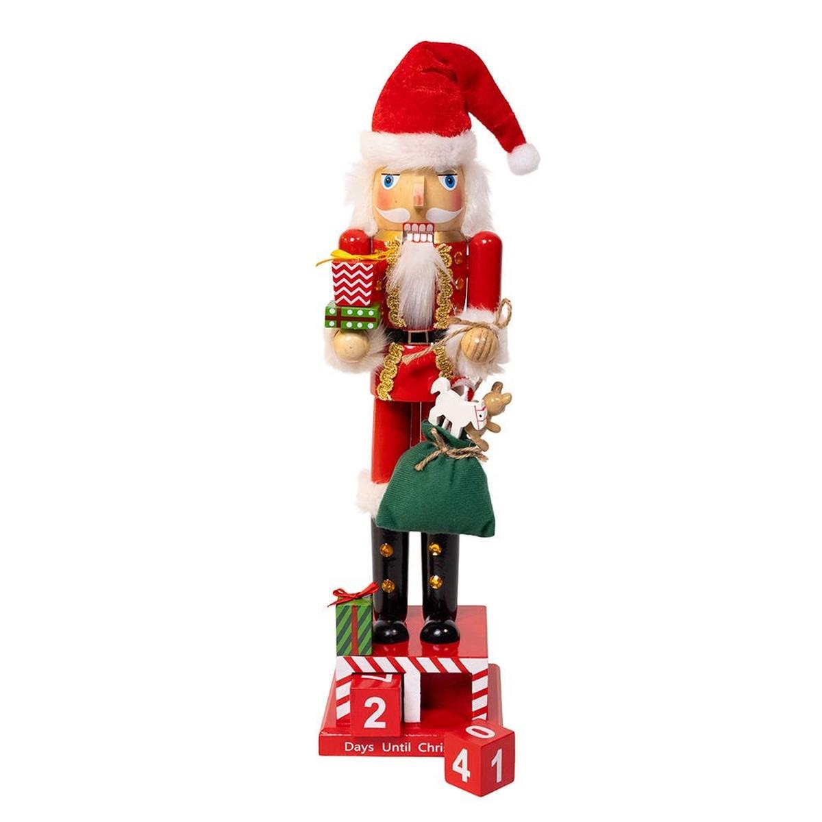 Shop For Kurt Adler Wooden 15 - Inch Santa Calendar Nutcracker