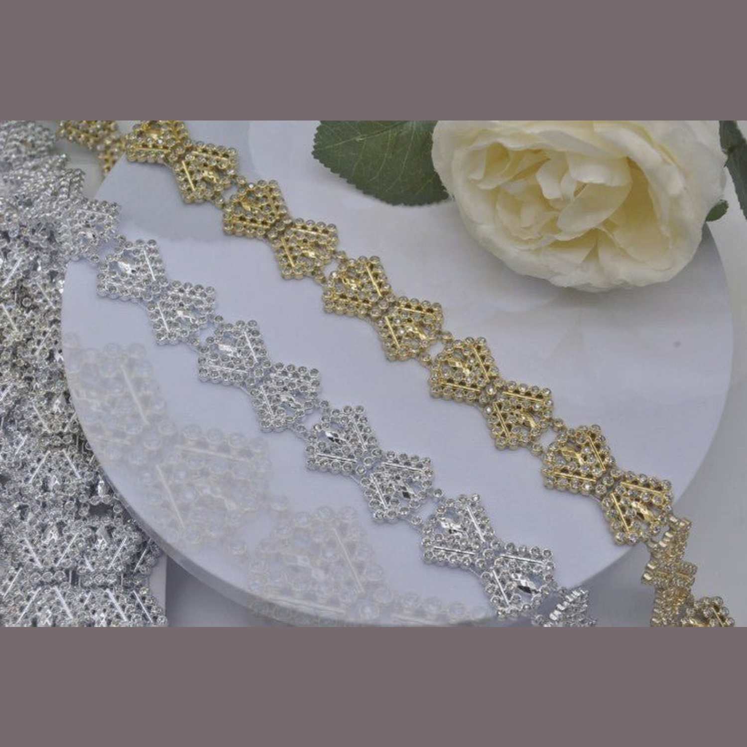Shop For Large Bow Bling Jewels: Gold (10 Yards)