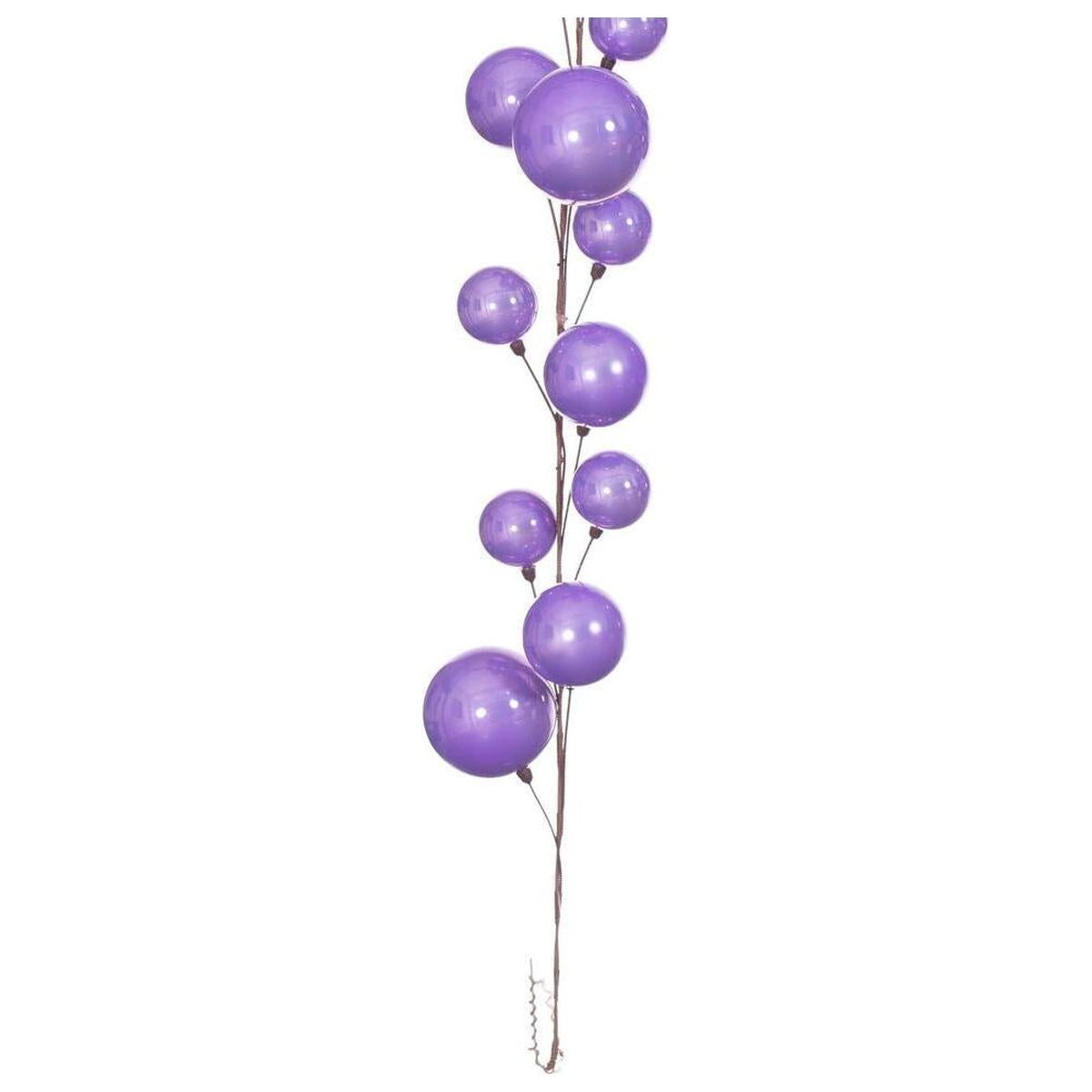 Shop For Lavender Pearl Assorted Finish Branch Ball Ornament Garland at Michelle's aDOORable Creations