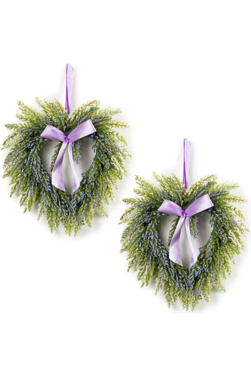 Shop For Lavender Twig Heart Wreath (Set of 2) at Michelle's aDOORable Creations