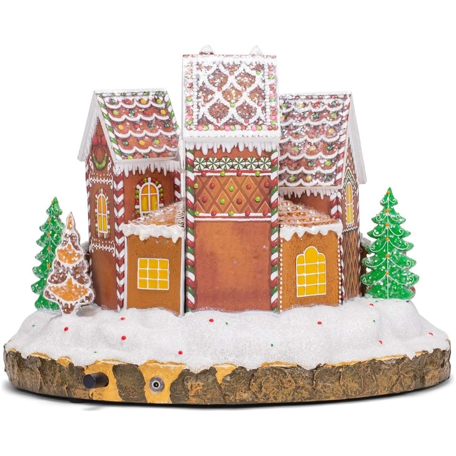 LED Gingerbread Musical House and Train