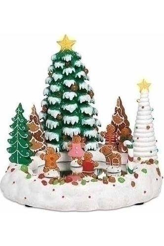 Shop For LED Musical Gingerbread Skating Pond Figurine at Michelle's aDOORable Creations