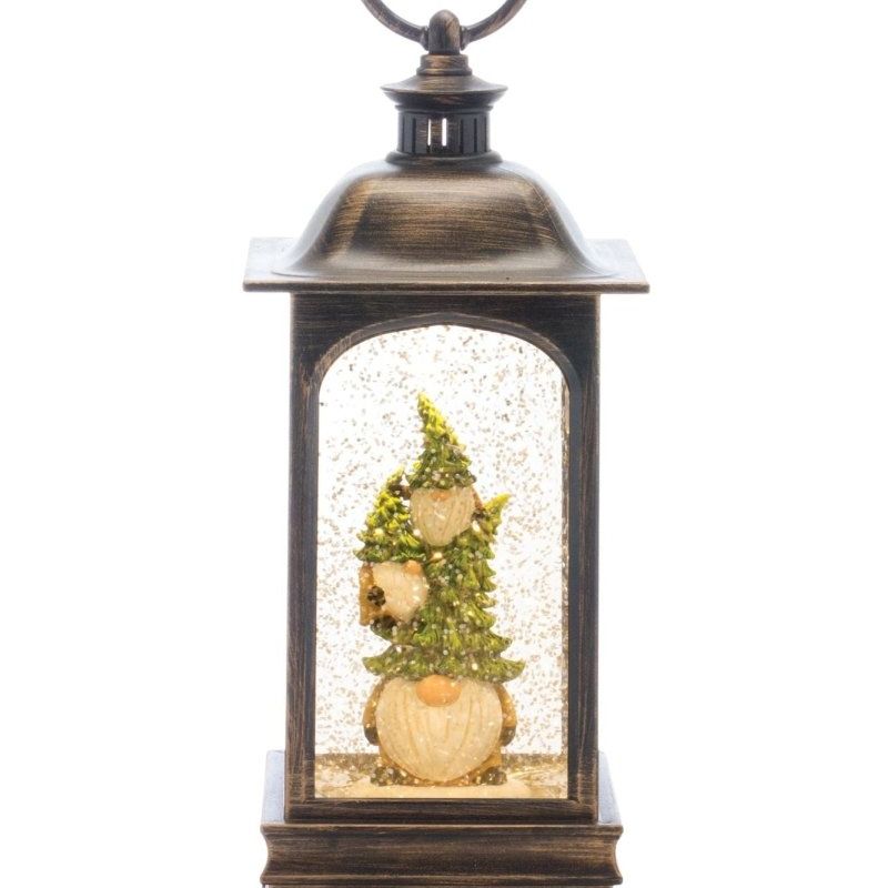Shop For LED Snow Globe Lantern with Gnome Stack 86741DS