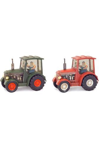 Shop For LED Snow Globe Tractor with Farmer Santa (Set of 2) 76874DS