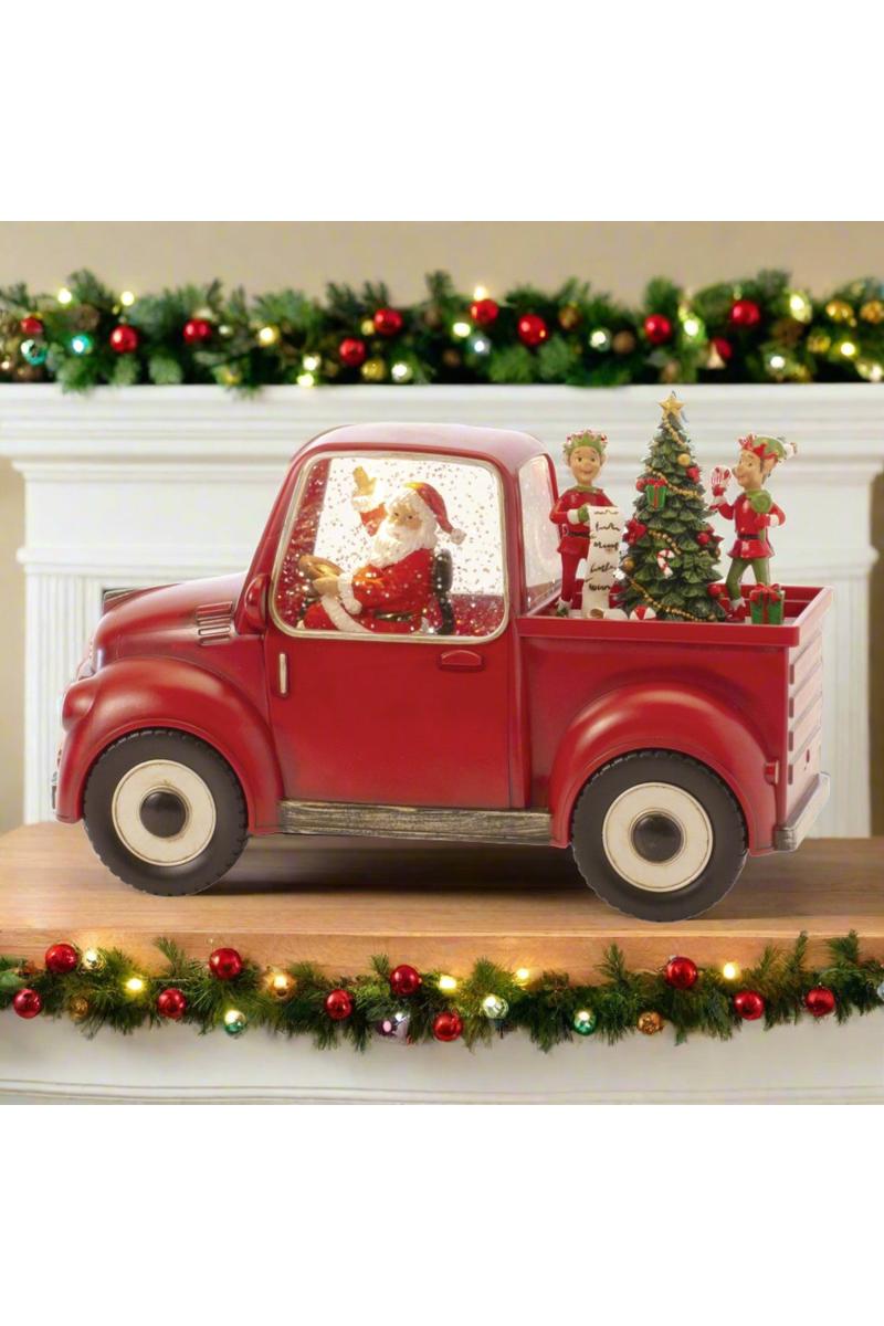 Shop For LED Snow Globe Truck with Santa and Elves 86144DS