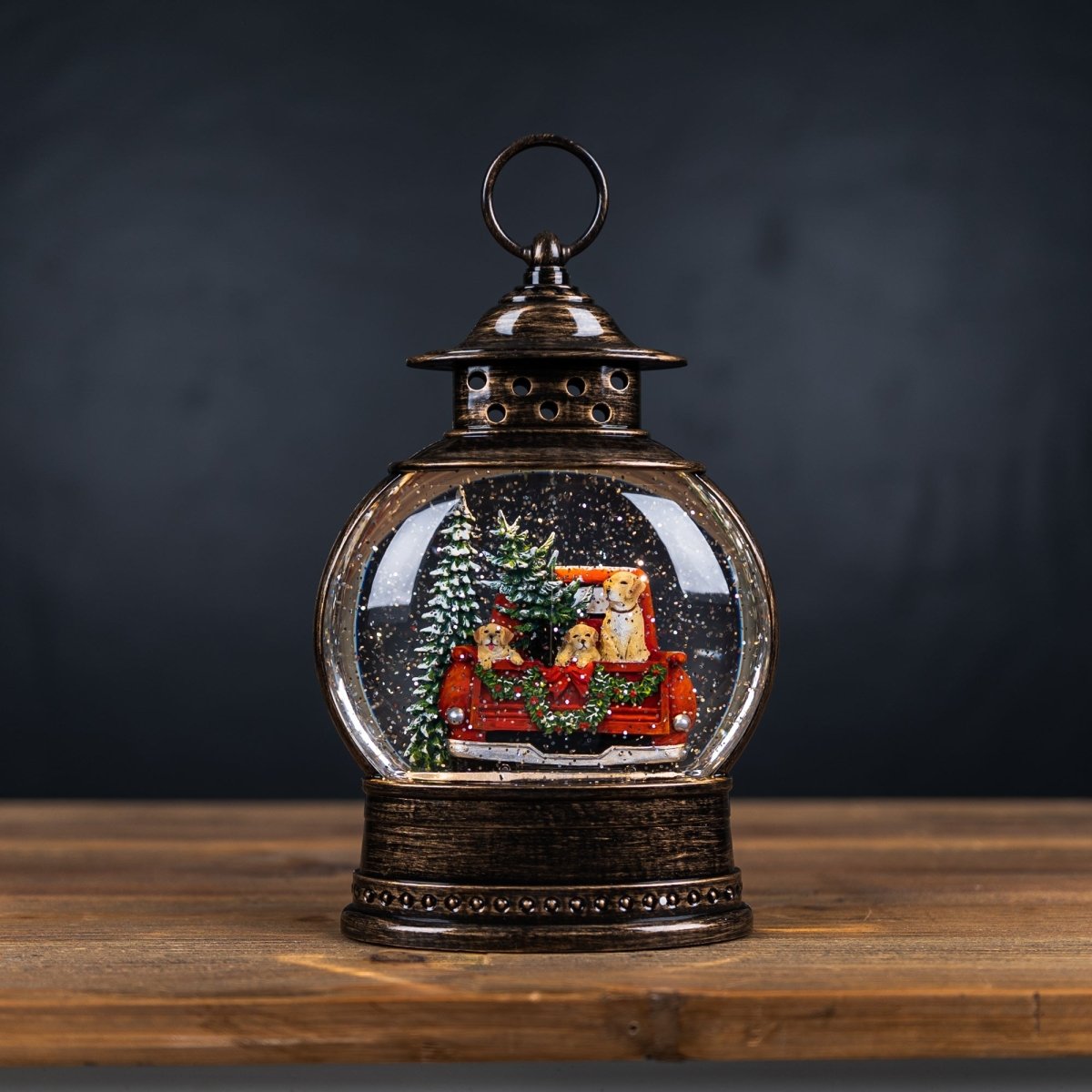 Shop For LED Snow Globe with Pickup Truck 11.5"H at Michelle's aDOORable Creations