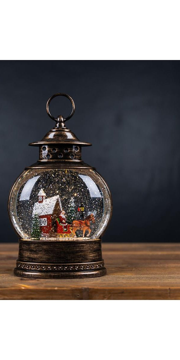 Shop For LED Snow Globe with Santa's Sleigh 86210DS