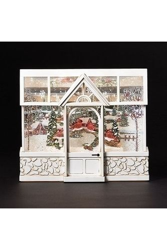 Shop For LED Swirl Greenhouse with Cardinals Snow Scene Figurine at Michelle's aDOORable Creations