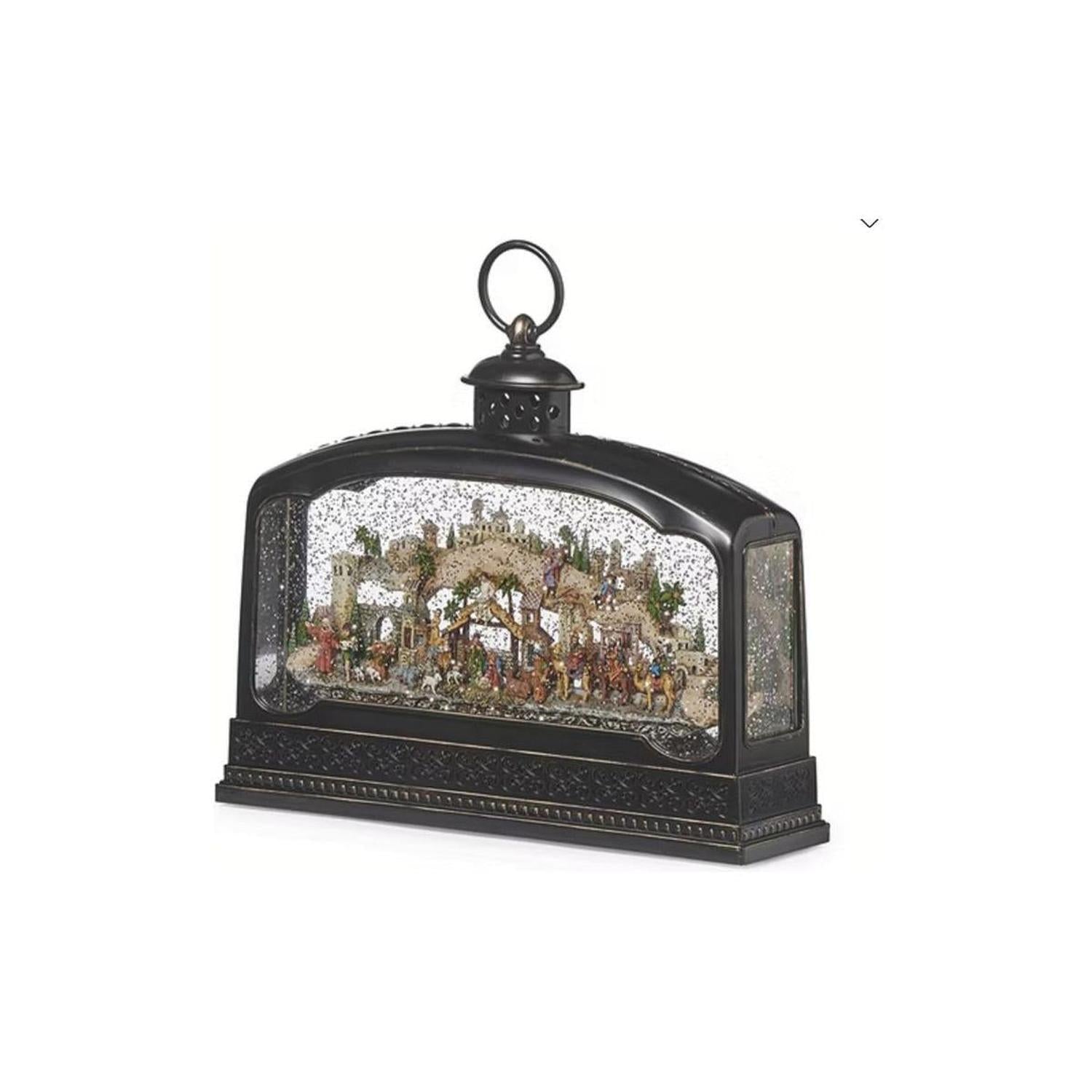 Led Swirl Nativity Music Lantern