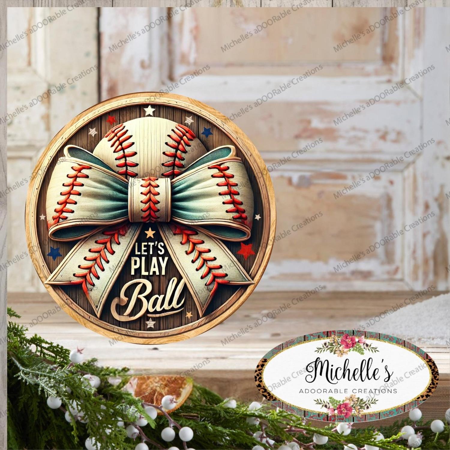 Let's Play Ball Baseball Sign