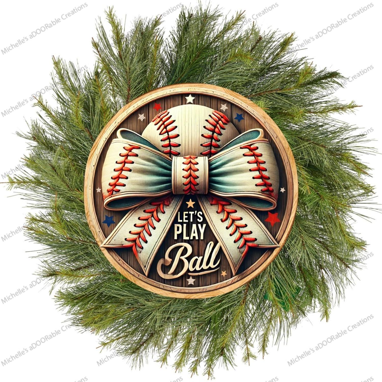 Let's Play Ball Baseball Sign