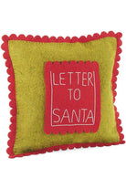 Shop For Letter to Santa Pocket Green Christmas Pillow at Michelle's aDOORable Creations