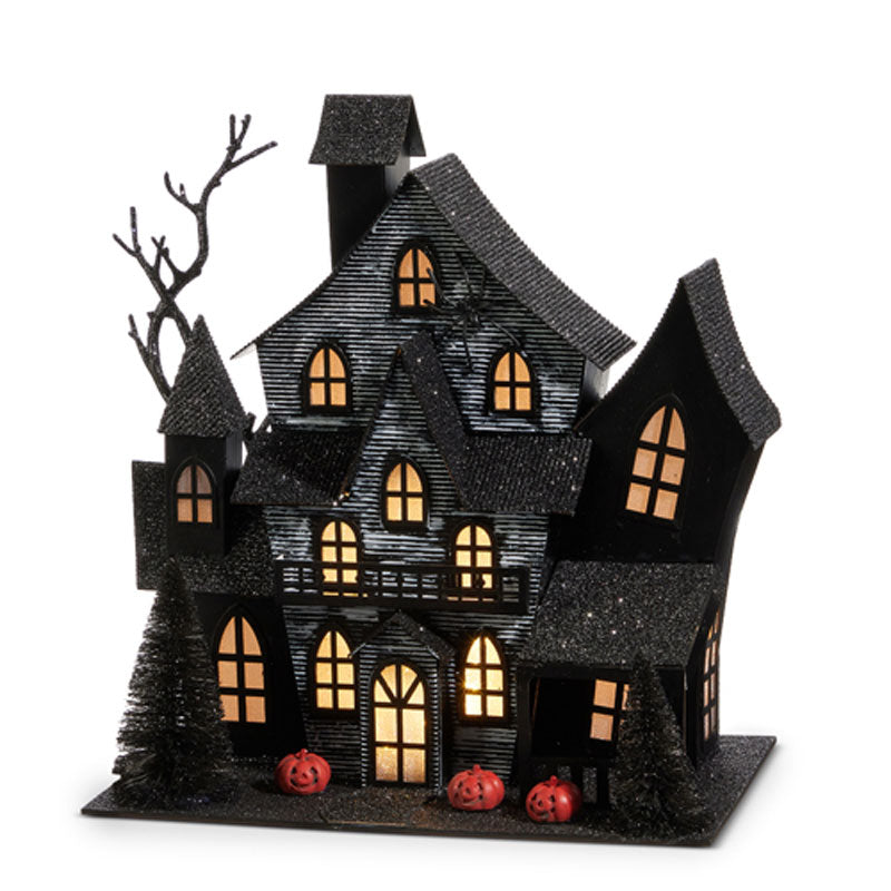 Shop For Lighted Black Haunted Halloween House
