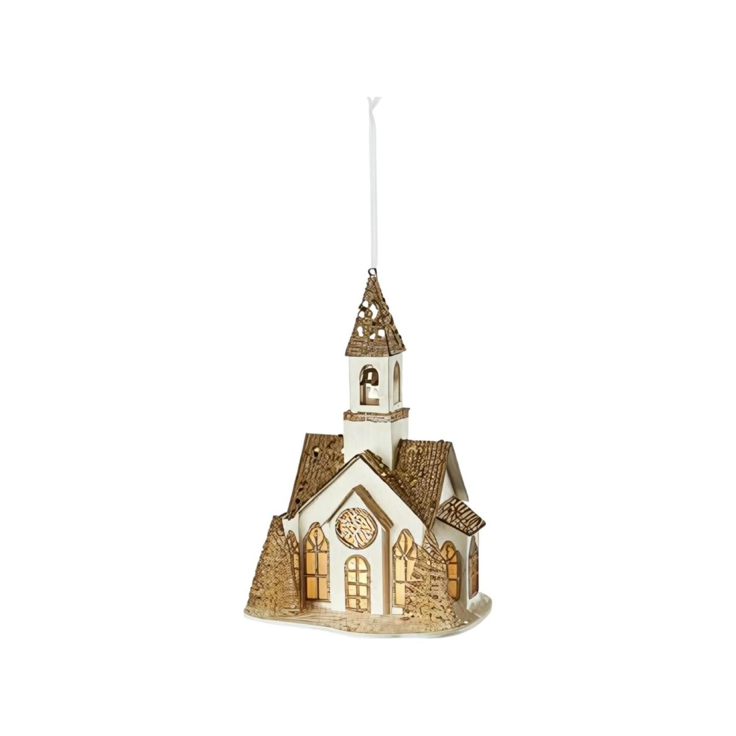 Shop For Lighted Glittered Village Ornaments