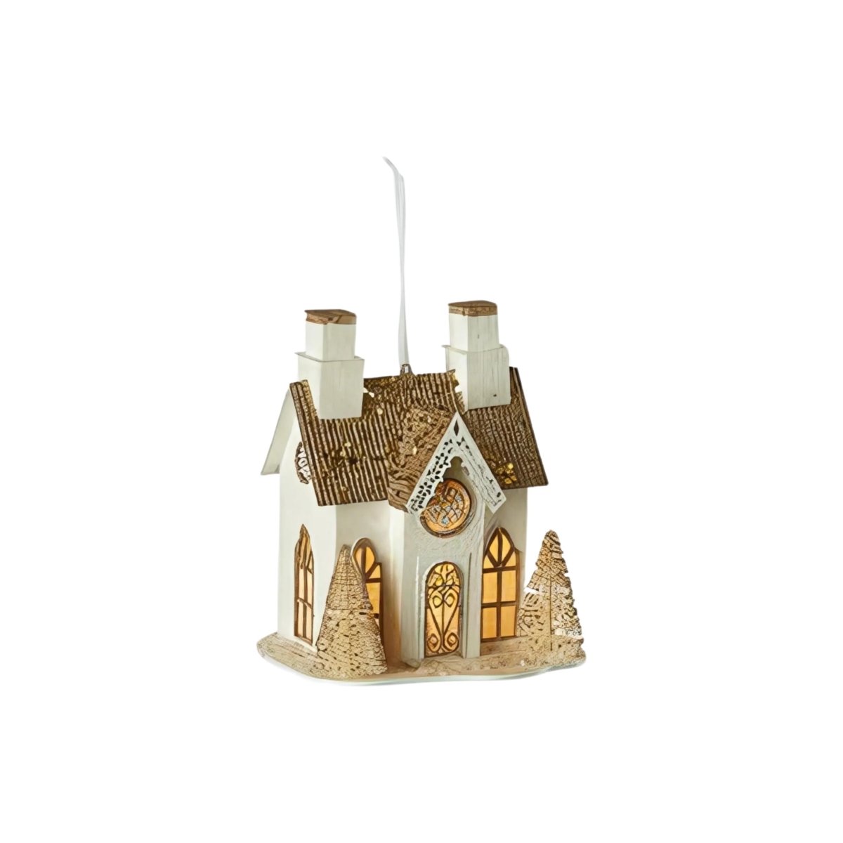 Shop For Lighted Glittered Village Ornaments
