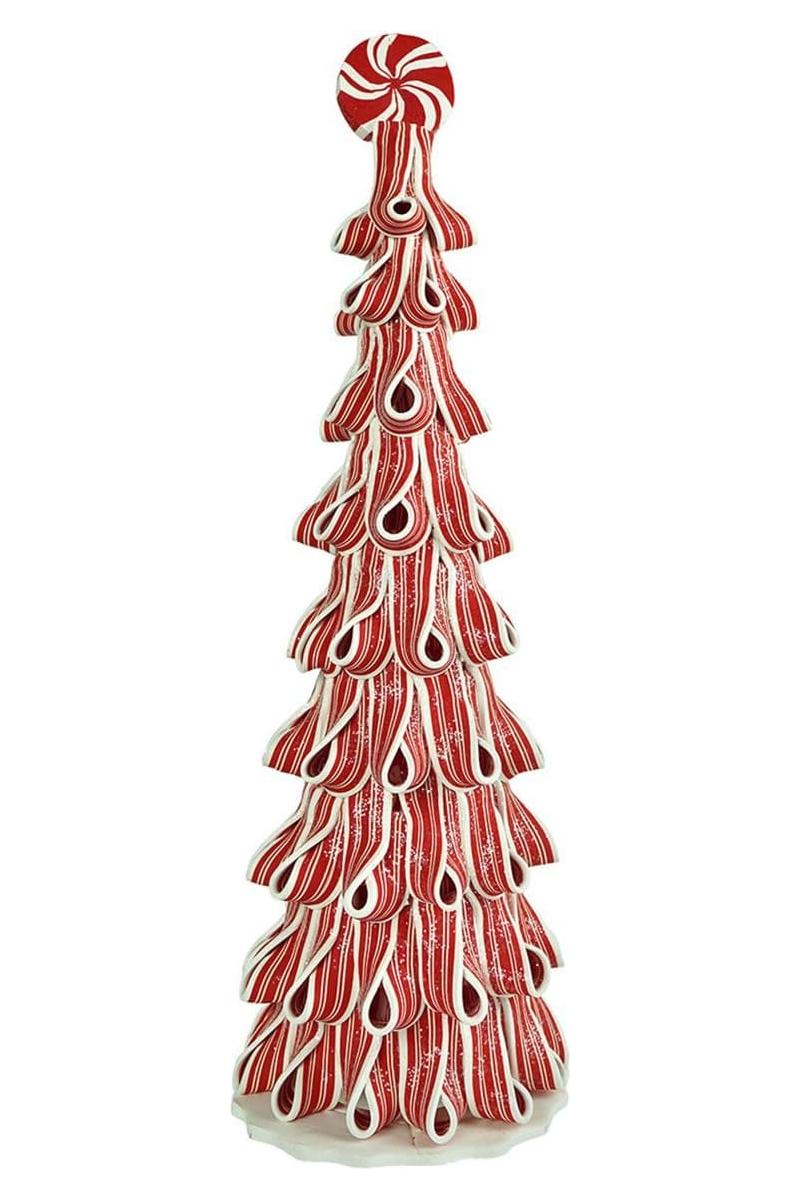 Shop For Lighted Tall Peppermint Ribbon Tree