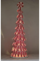 Shop For Lighted Tall Peppermint Ribbon Tree