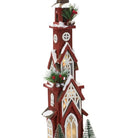 Shop For Lighted Winter Church Display with Pine Accents and Snowy Finish at Michelle's aDOORable Creations