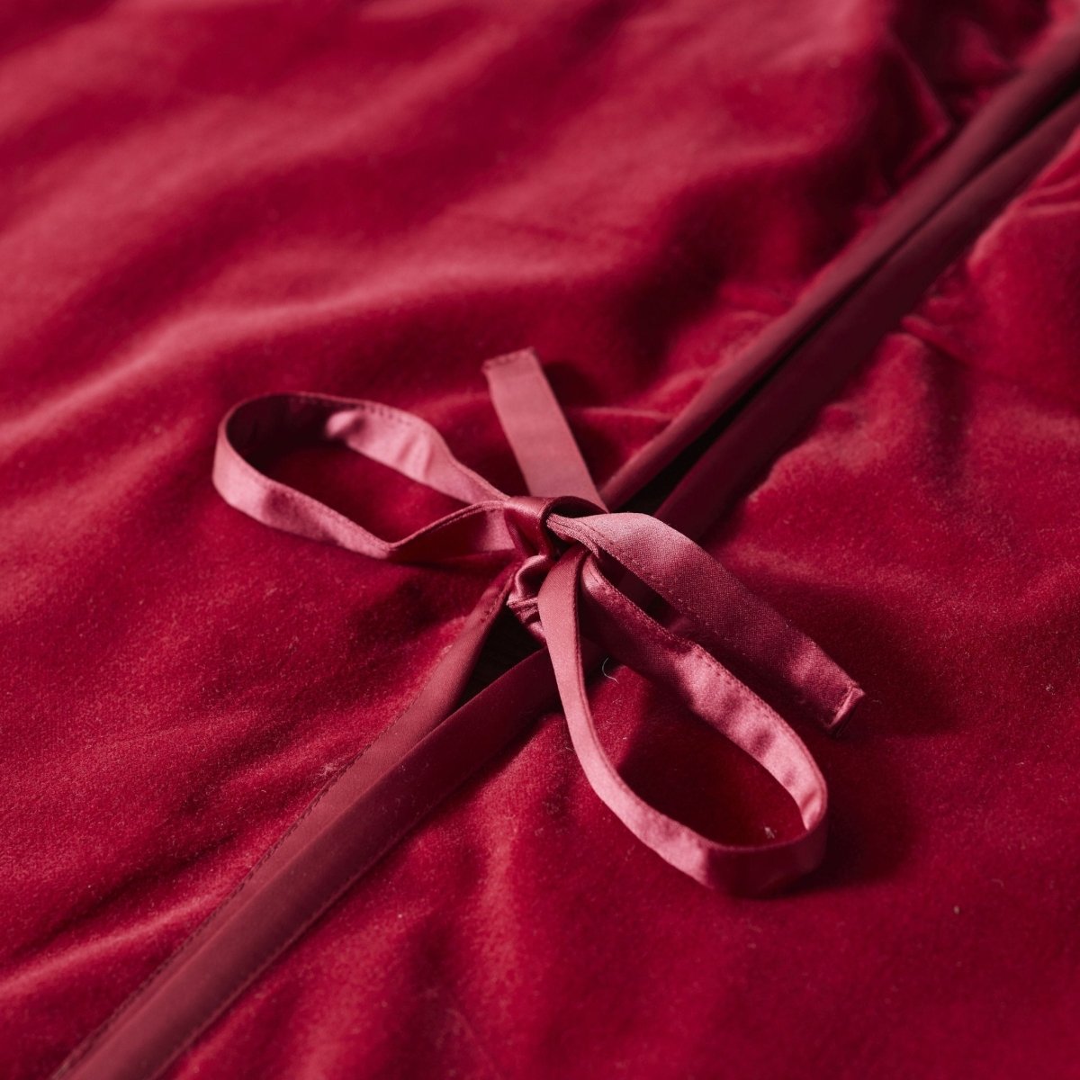 Shop For Luxurious Classic Velvet Garnet Red Christmas Tree Skirt 60" Arcadia Home