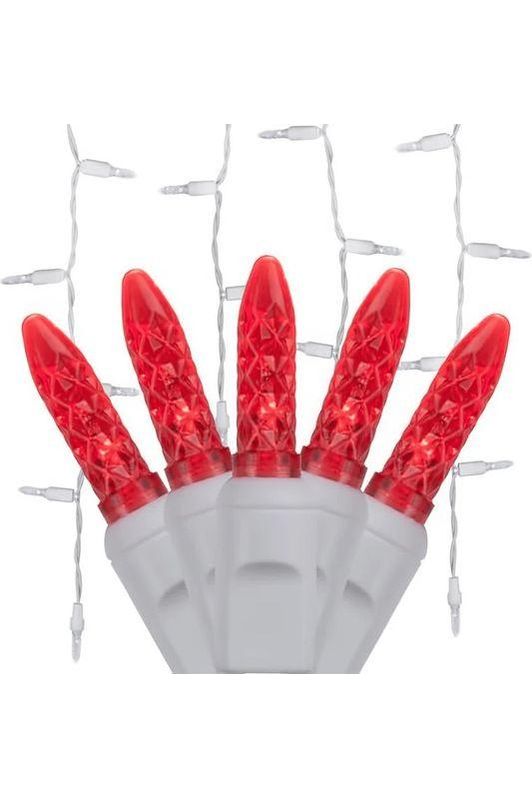 Shop For M5 Red LED Icicle Lights, 70 Bulbs