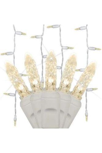 Shop For M5 Warm White LED Icicle Lights, 70 Bulbs, 7.5ft Long, White Wire