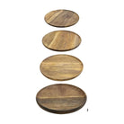 Shop For Mango Wood Round Platter (Set of 4)