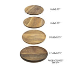 Shop For Mango Wood Round Platter (Set of 4)