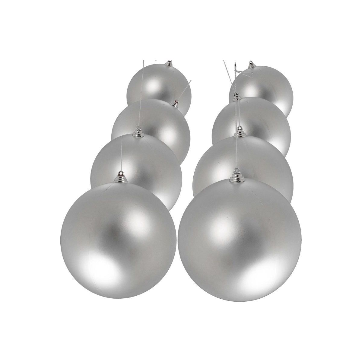 Shop For Matte Silver Ball Ornaments (Bulk Sets) at Michelle's aDOORable Creations