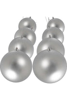 Shop For Matte Silver Ball Ornaments (Bulk Sets) at Michelle's aDOORable Creations