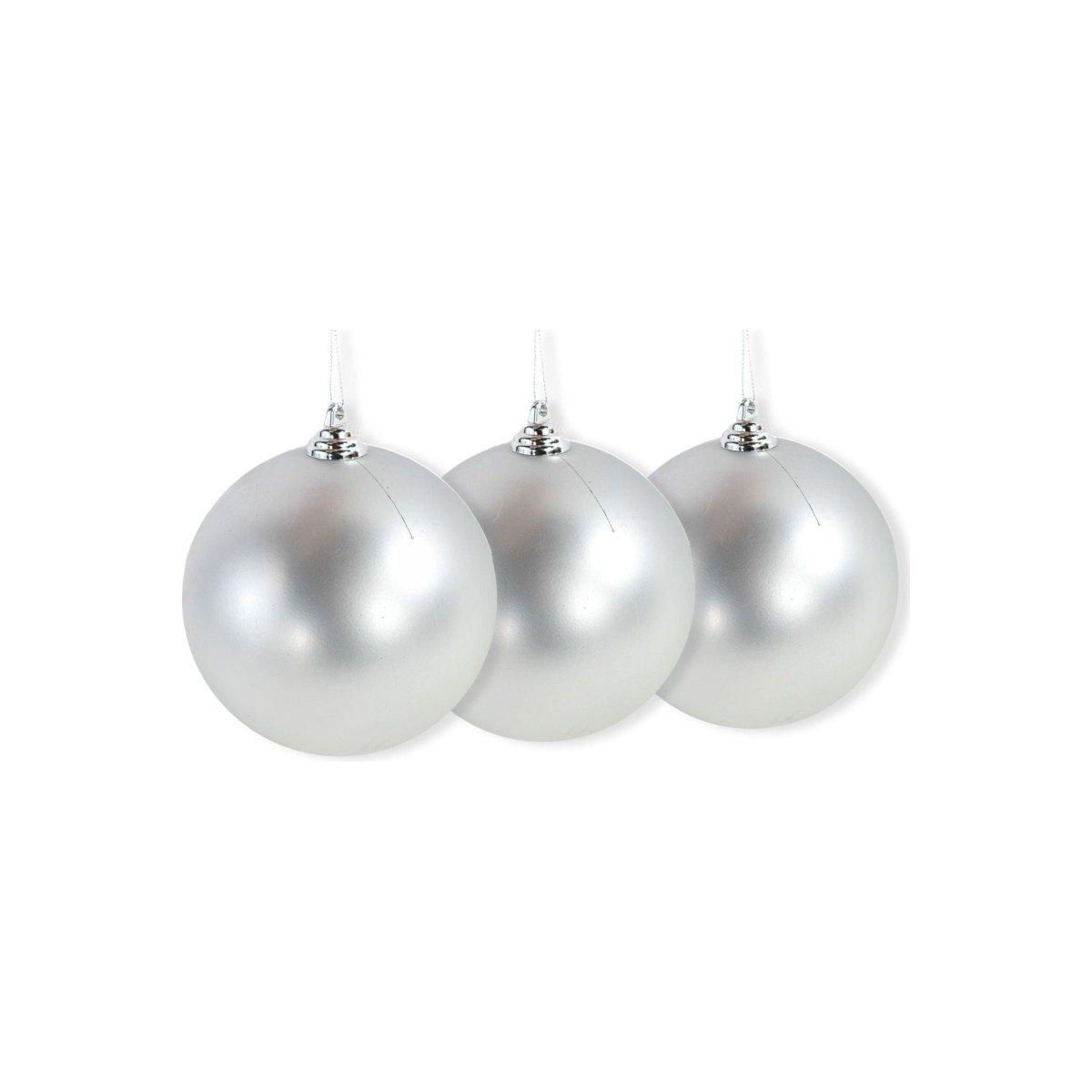 Shop For Matte Silver Ball Ornaments (Bulk Sets) at Michelle's aDOORable Creations