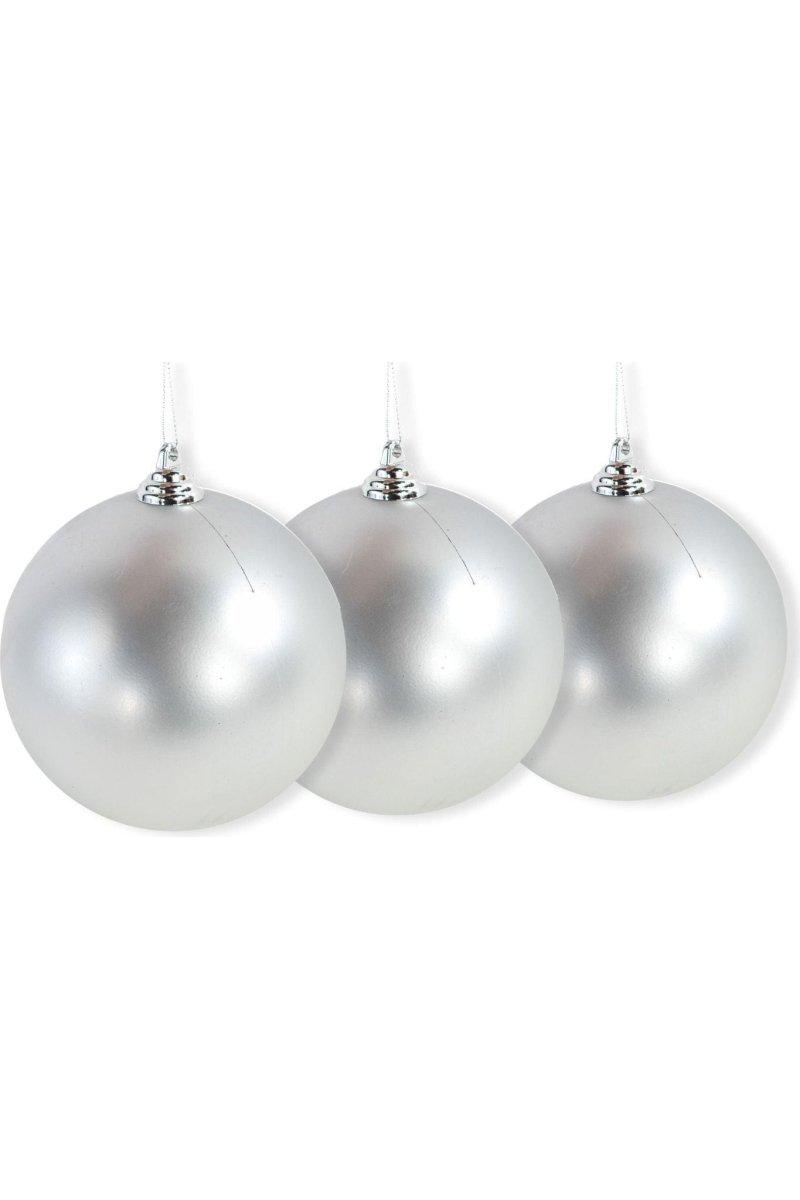 Shop For Matte Silver Ball Ornaments (Bulk Sets) at Michelle's aDOORable Creations