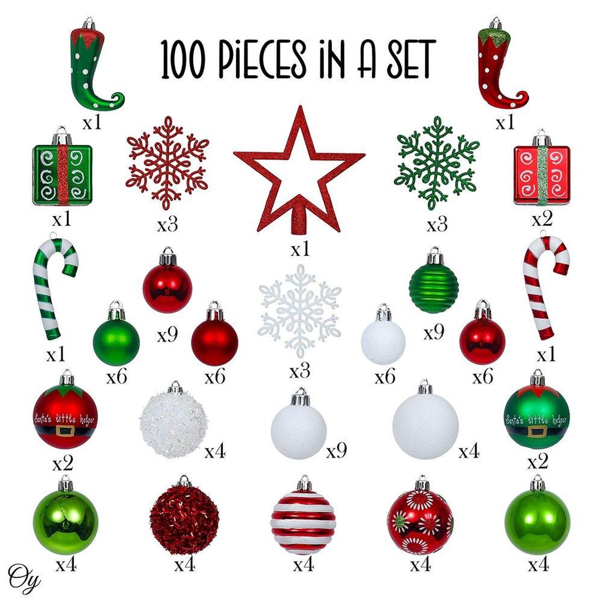 Shop For Mega Elf Christmas Ornament Assortment 100 Piece Set