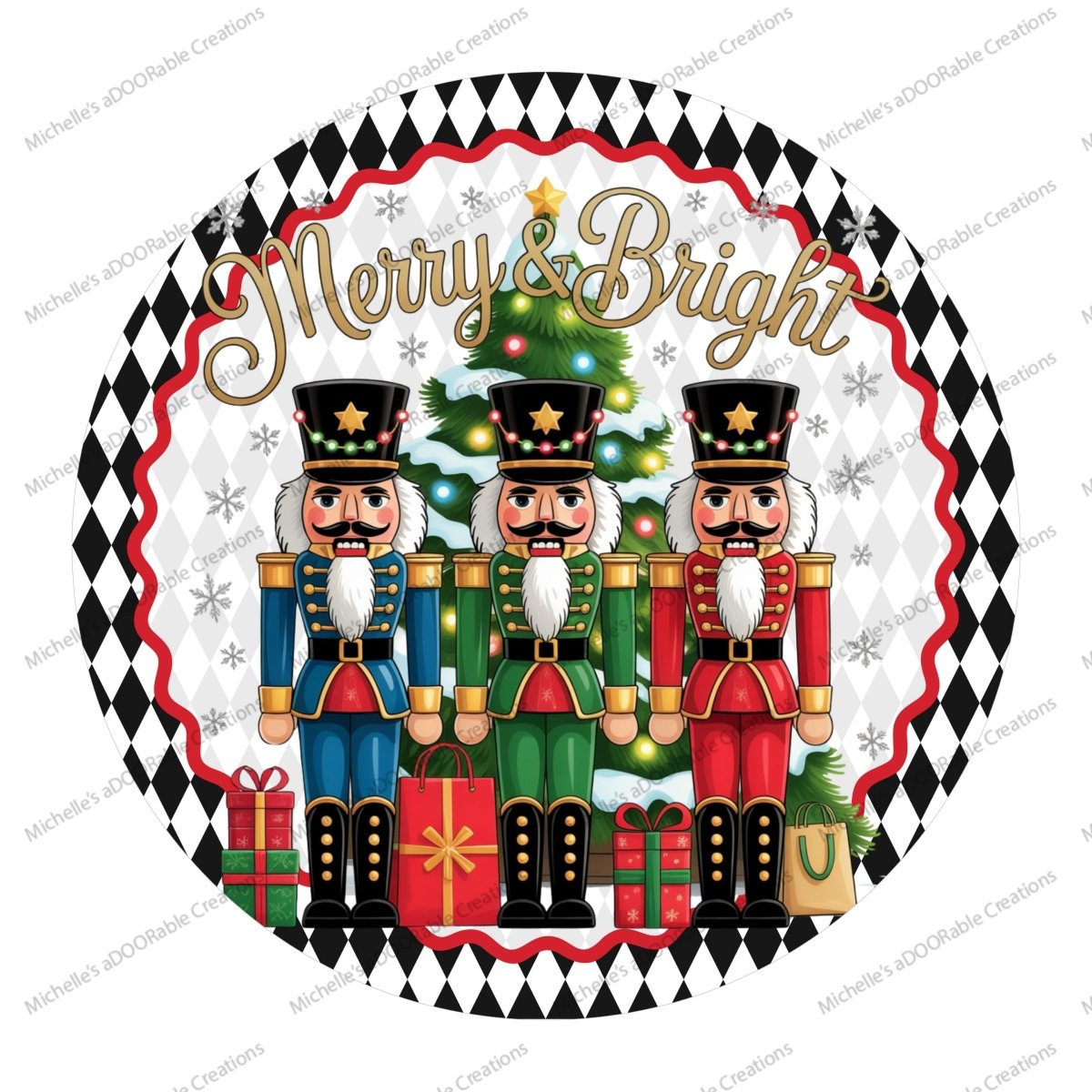 Shop For Merry and Bright Nutcracker Round Sign