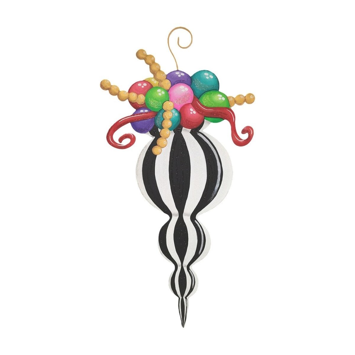 Shop For Merry & Bright Elegant Striped Finial Ornament