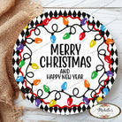 Shop For Merry Christmas New Year Lights Round Sign
