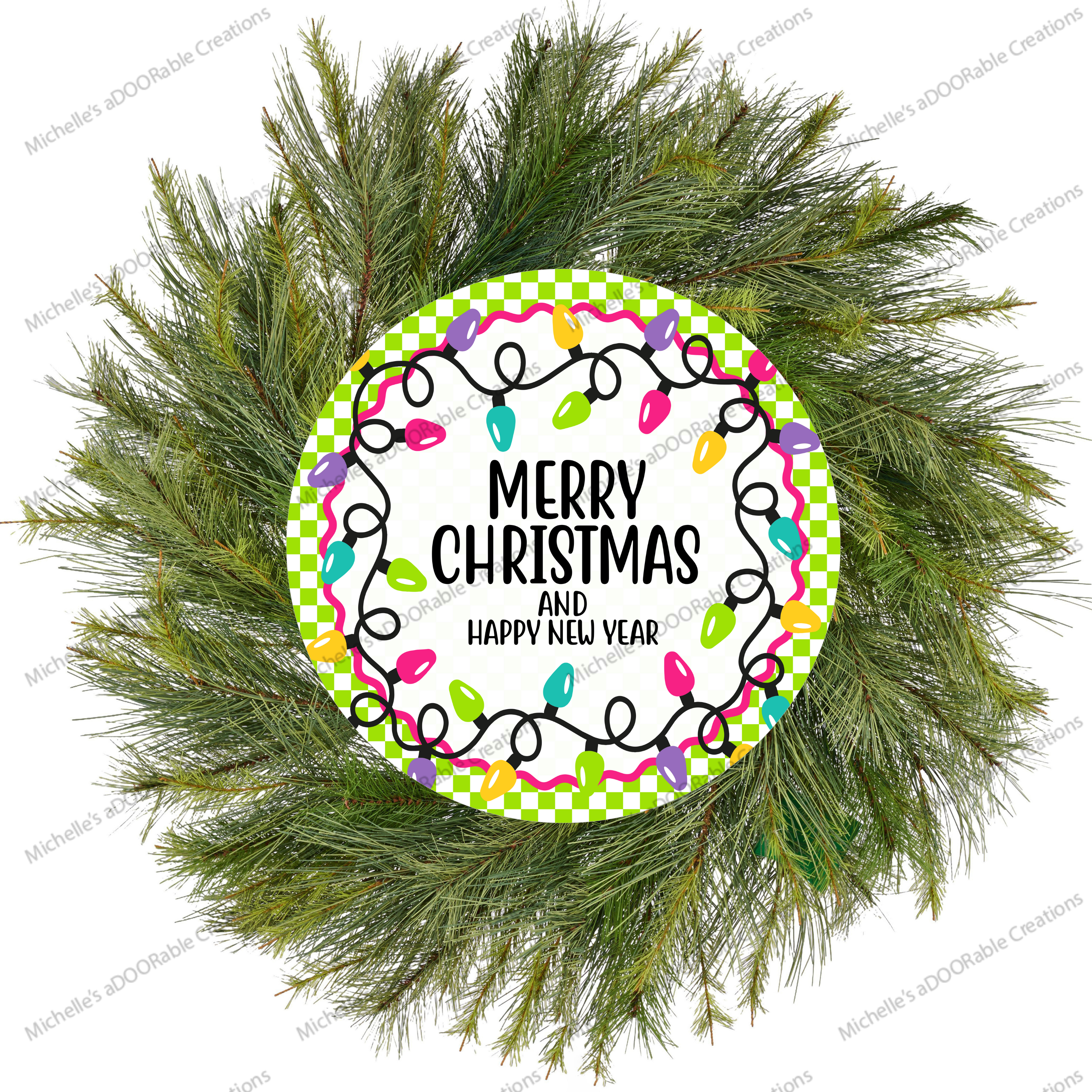 Shop For Merry Christmas New Year Pastel Lights Sign
