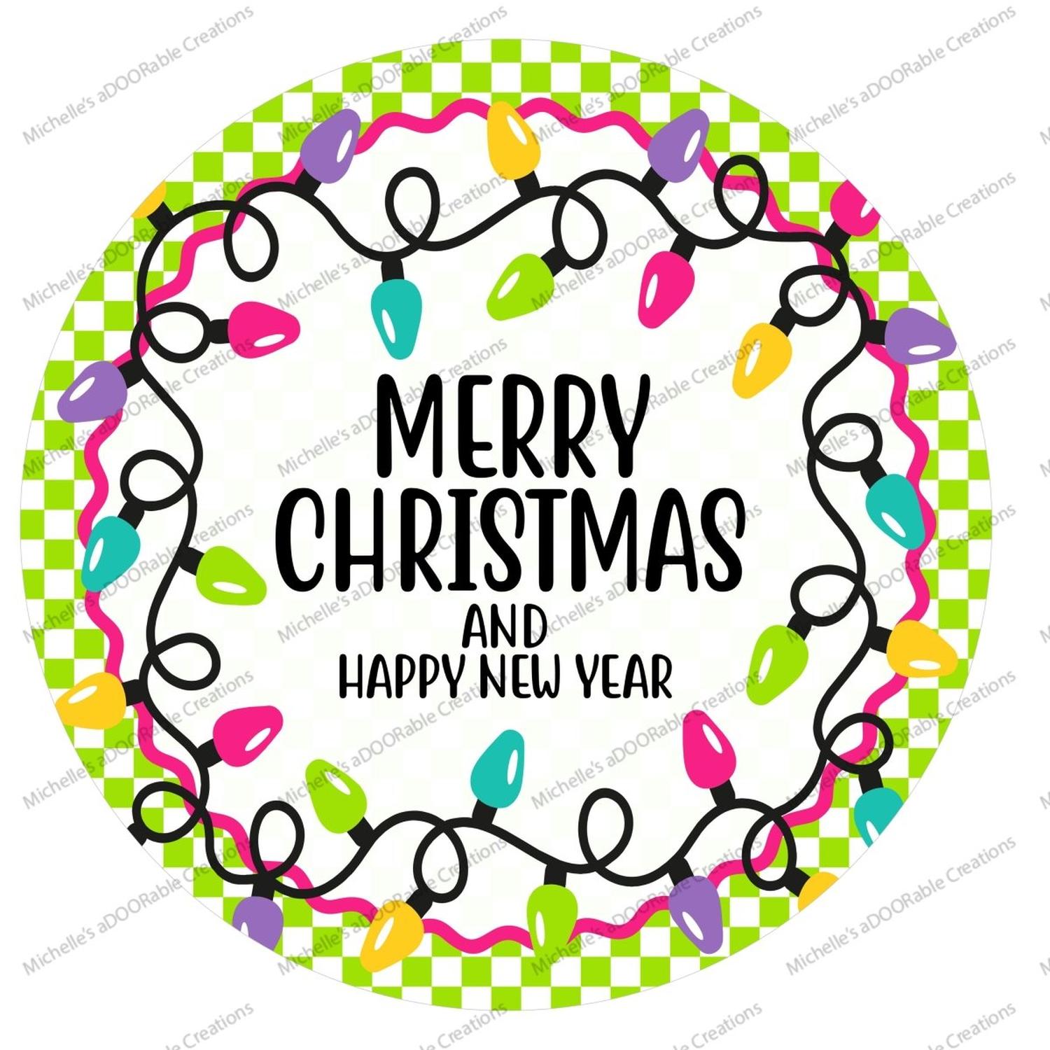 Shop For Merry Christmas New Year Pastel Lights Sign