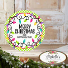 Shop For Merry Christmas New Year Pastel Lights Sign
