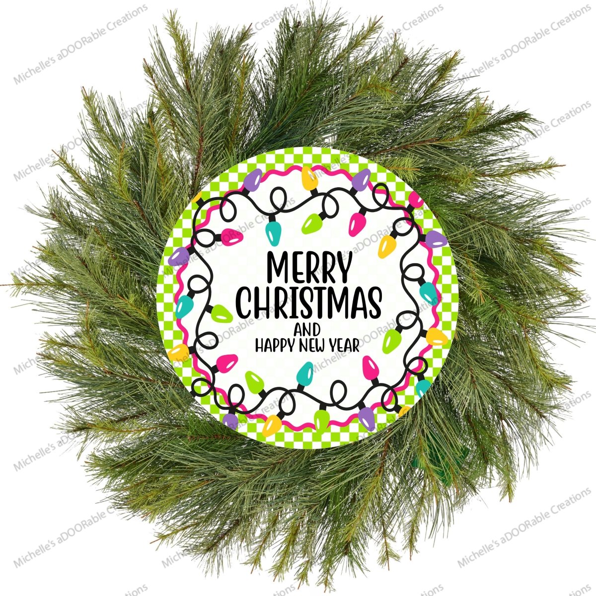 Shop For Merry Christmas New Year Pastel Lights Sign