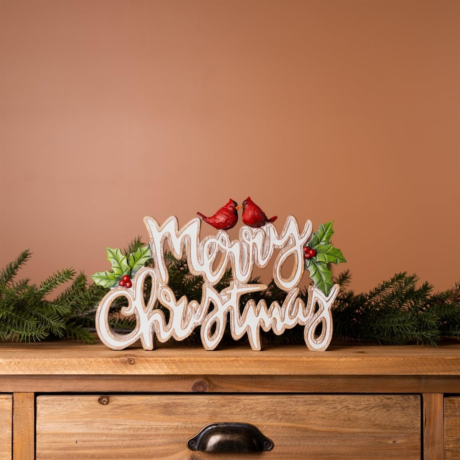 Merry Christmas Tabletop Sign (Set of 2)