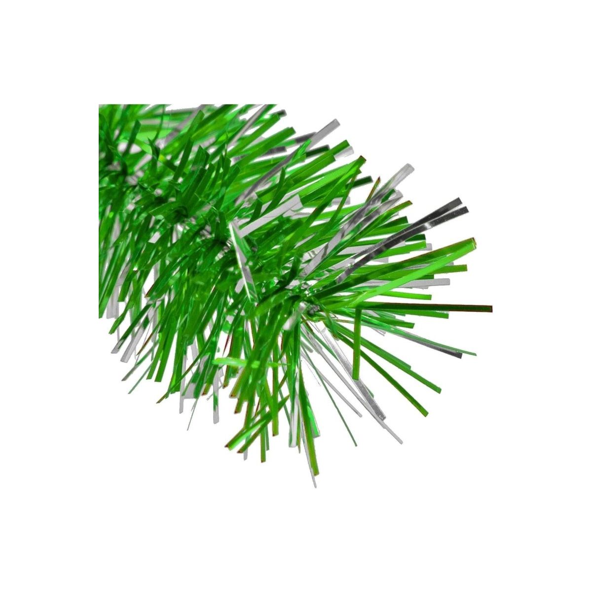 Shop For Metallic Green & Silver Tinsel Garland