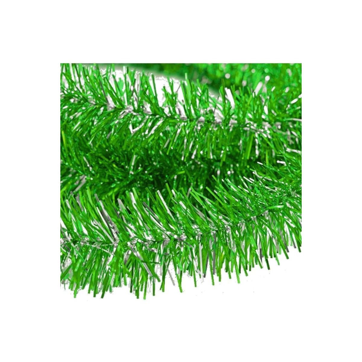 Shop For Metallic Green & Silver Tinsel Garland