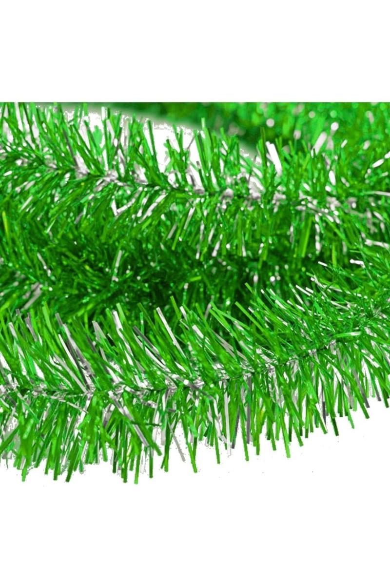 Shop For Metallic Green & Silver Tinsel Garland