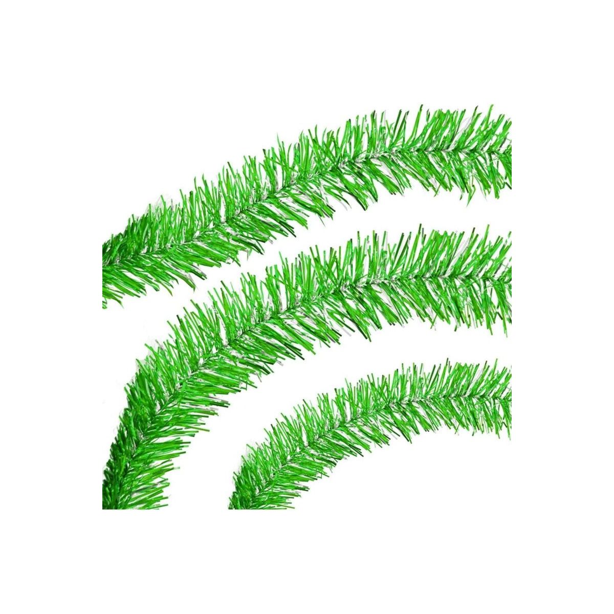 Shop For Metallic Green & Silver Tinsel Garland