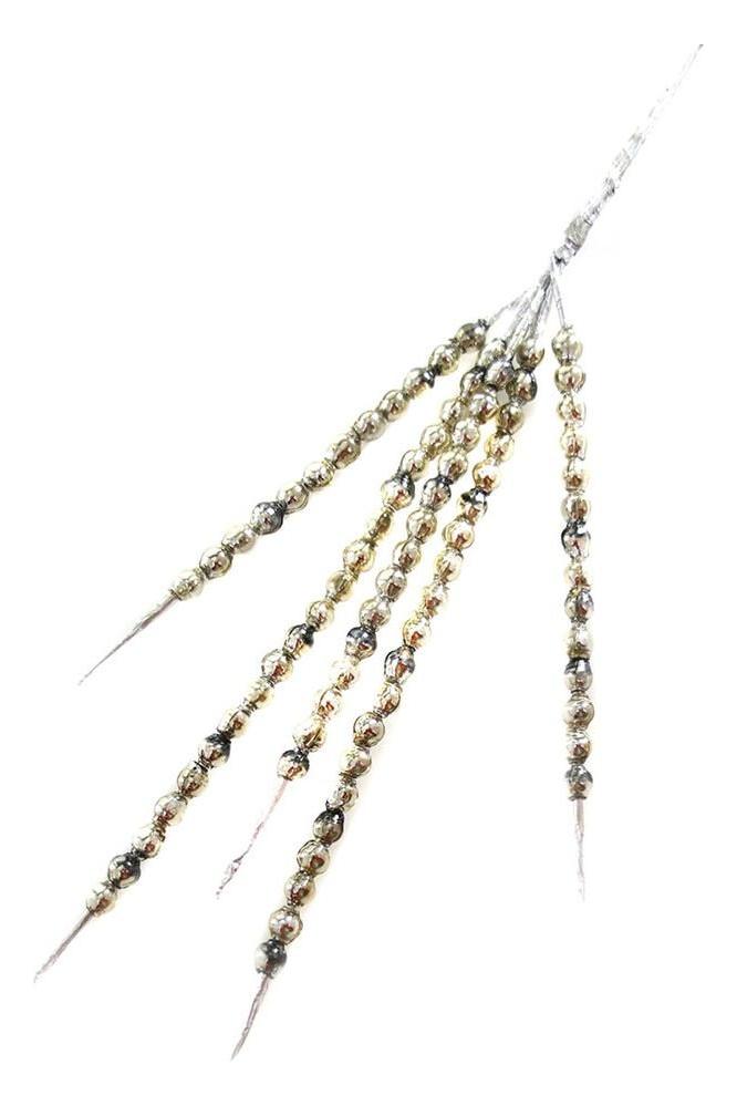 Shop For Mid Century Beaded Spray: Silver