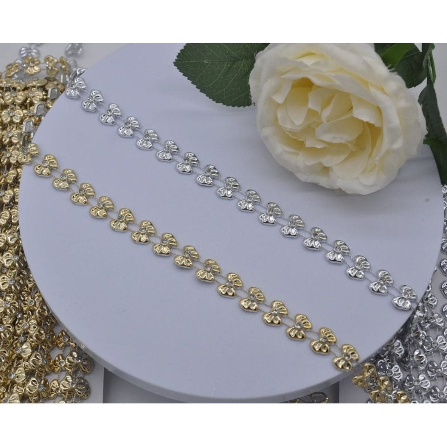 Shop For Mini Bow Bling Jewels: Silver (10 Yards)